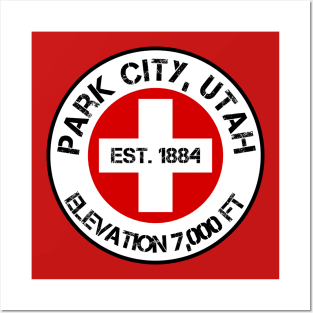 Park City Ski Patrol Round Graphic Posters and Art